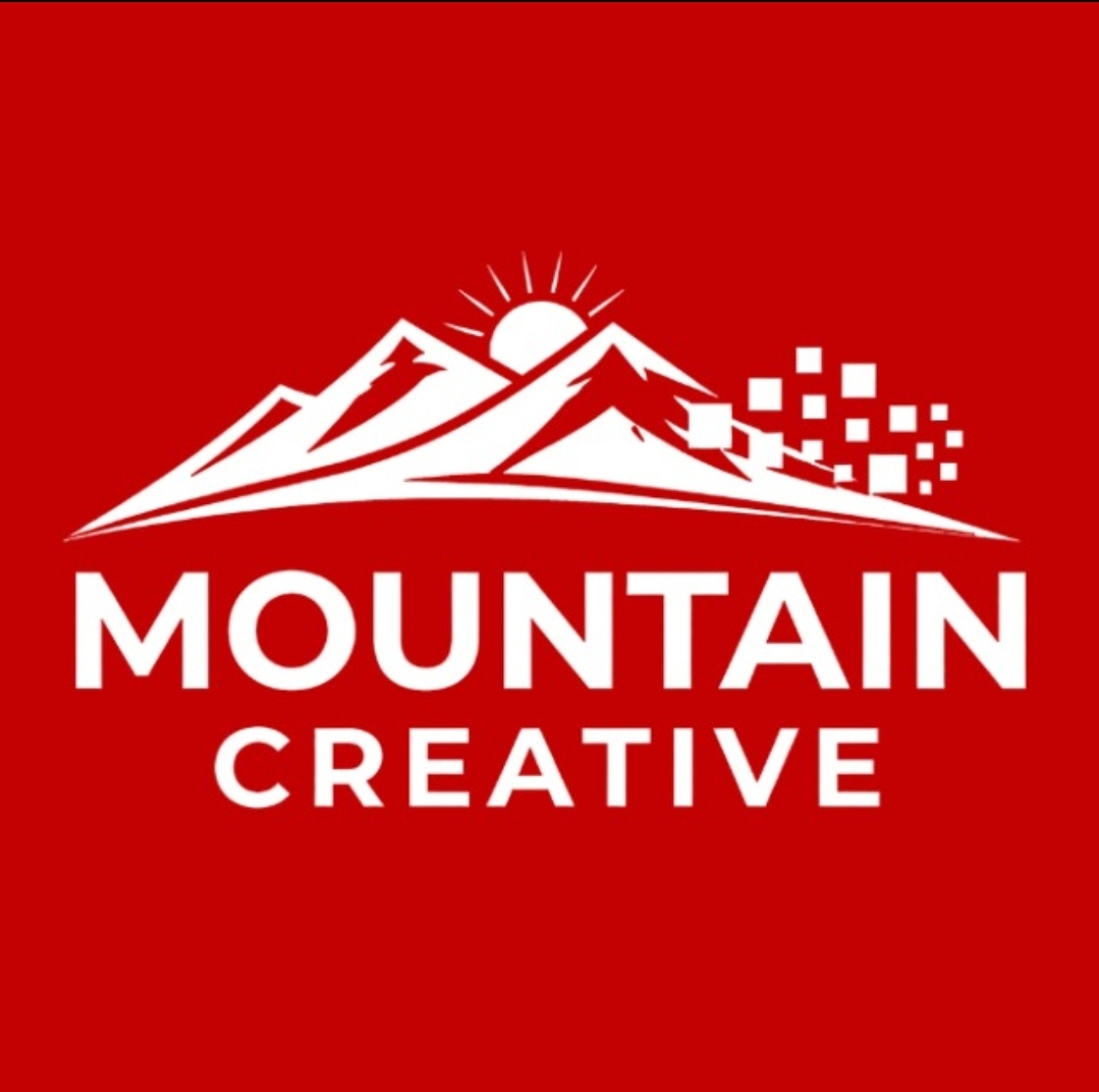 Mountain Creative logo on red background